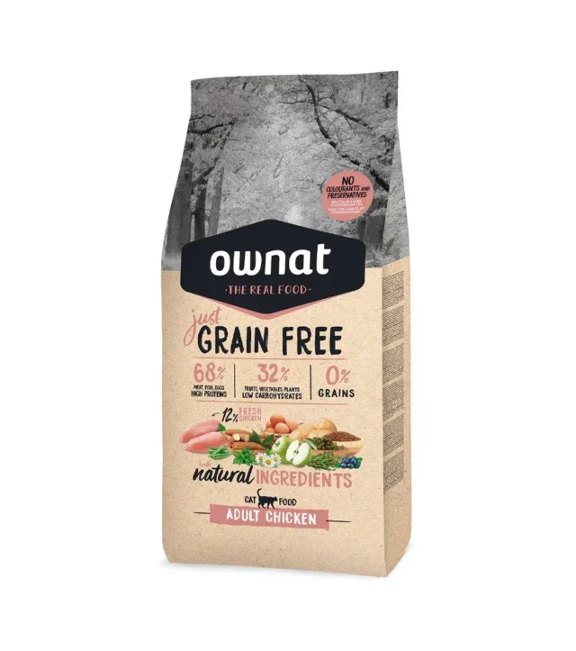 Ownat just grain free adult chicken cat saco